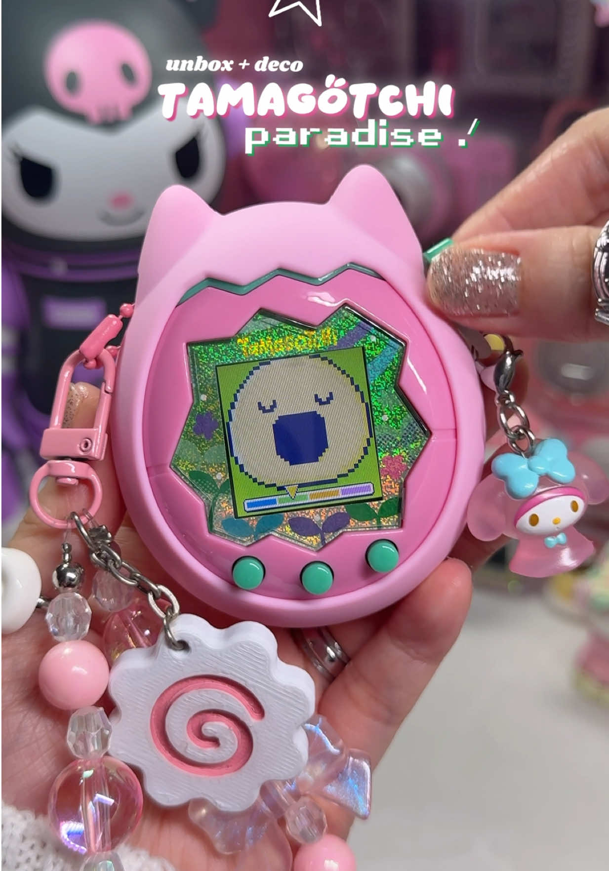 ⭐️ my TAMAGOTCHI PARADISE 🍥🌱 it’s so cute and chonky!!  I’m loving the gameplay so far~ you can even take care of your pet at a cellular level by zooming in with the dial wheel ⚙️🤏🏻 isn’t it coool? still waiting for the purple one so I can connect them both, and I’ll probably swap the buttons soon 🥹  #tamagotchiparadise #tamagotchi #virtualpet #たまごっちパラダイス #たまごっち