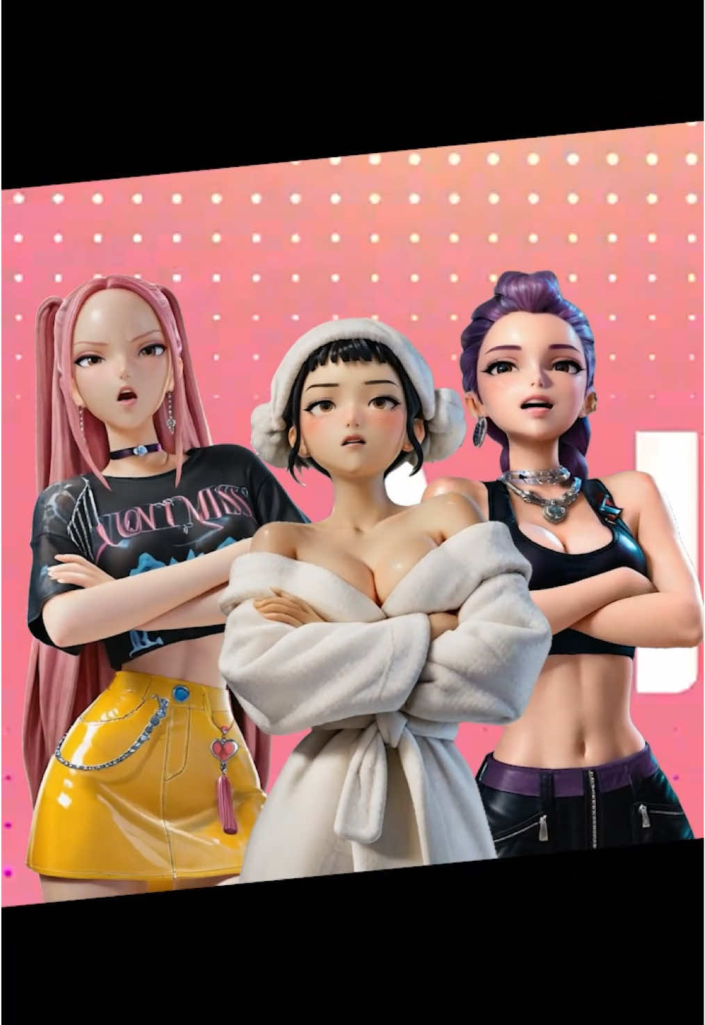 Huntrix Girls  #kpopdemonhunters #cartoon #netflix #huntrix #3d