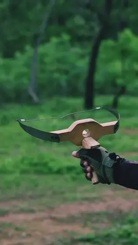 Bamboo Of Slingshot With Saw Blade And Arrow #DIY #craft #wood #bamboo #viralvideo 