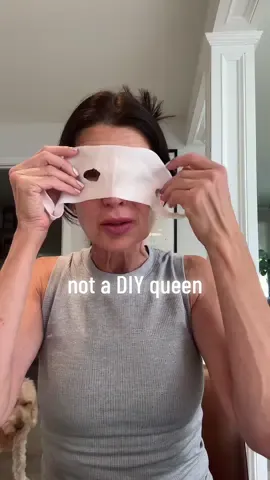 I’m trying to DIY our favorite #chinmask into and #eyemask and it looks so funny but worked! #menopause #makeupover50 #skincarehack 