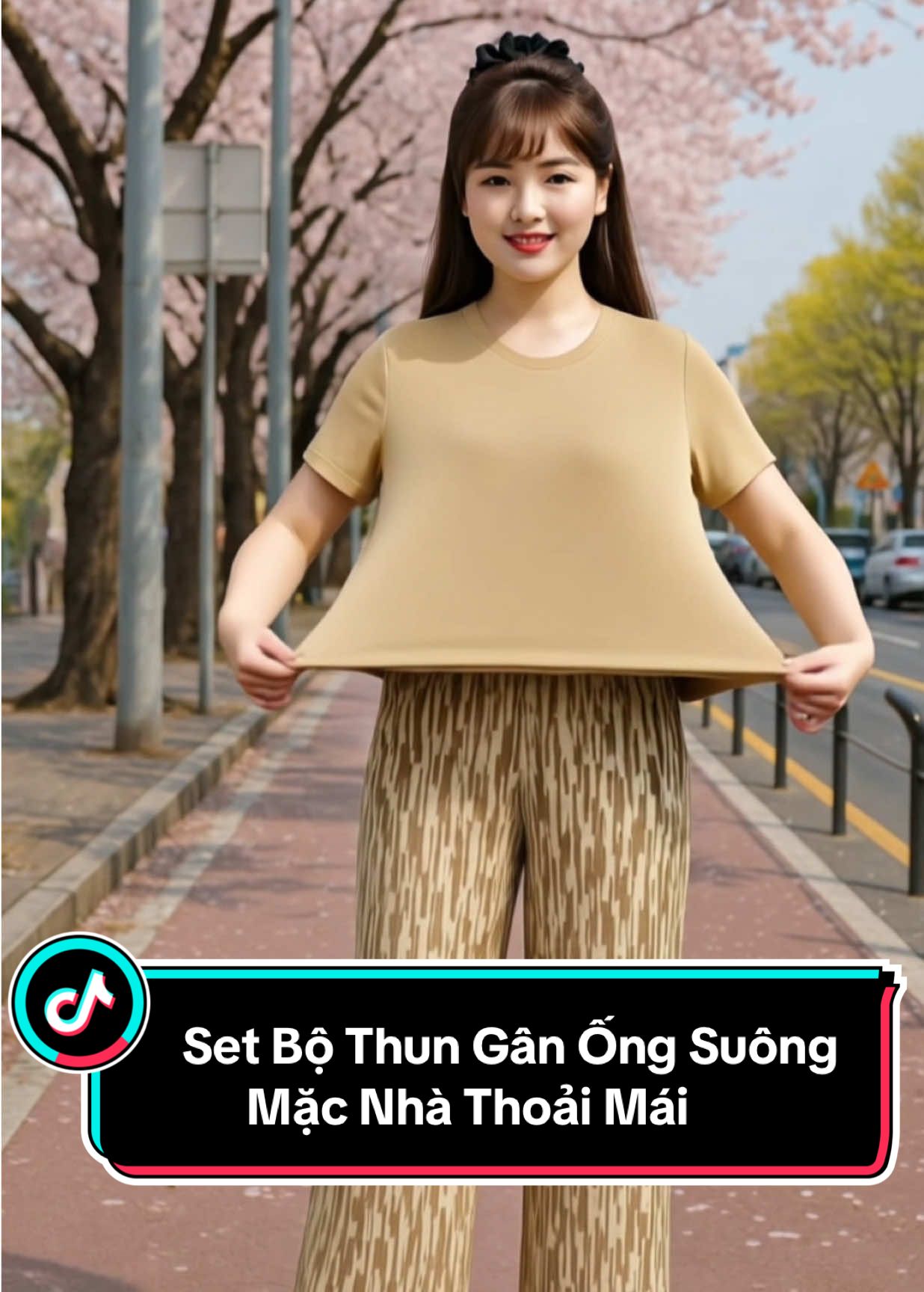 Set Bộ Thun Gân Ống Suông Mặc Nhà Thoải Mái #quanaonu #thoitrangnu #dobonu #phuongkhonggay