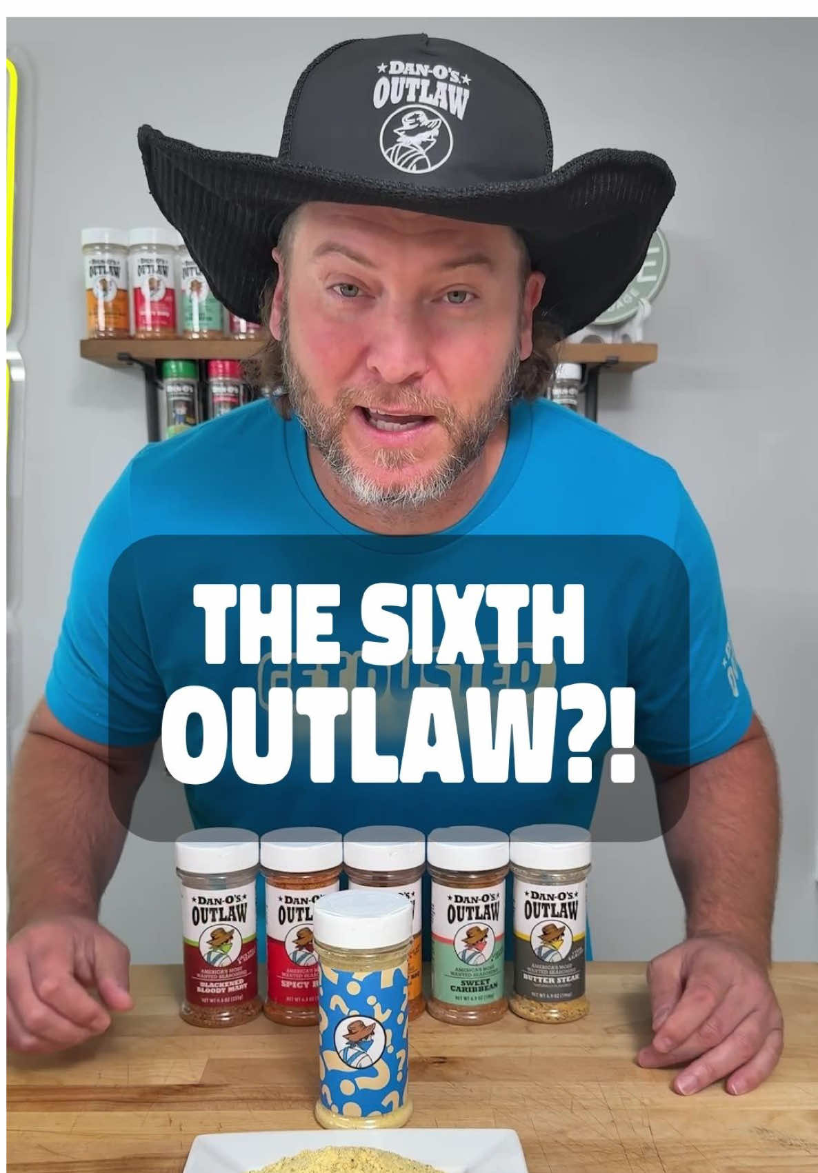 Are you a Fan-O of the Outlaws? Get ready for a flavor front coming this Friday, 8/8! What do you think the sixth Outlaw is? 👀 #danosseasoning #outlaws #Foodie #new #teaser 