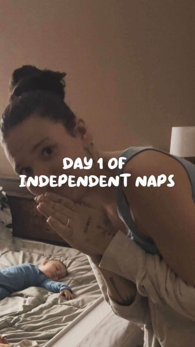Day one getting my 7 almost 8 month old to nap by himself. We will take a 20 minute no contact nap as a win…right? 🥴😅 Send all the tips!!  #NapTraining #NoContactNap #SleepTrainingBaby #7MonthOldBaby #FirstTimeMom #MomTok #HonestMotherhood