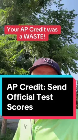 Don’t waste that AP Exam credit you earned in high school. Whether you took 1 AP Exam or 10, the college you’re about to go to in a few weeks cannot give you college credit unless you send them your official scores. If you don’t send them your official scores, it’s like the exams you took never happened. #ap #apexam #collegesavings #collegedebt #freshman 