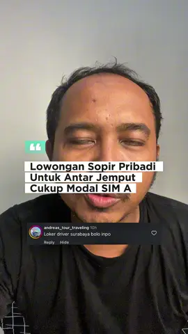 Kerja Jadi Supir Pribadi Cukup Modal SIM A‼️ #ayogawe #lokersurabaya #lokersby #lowongansurabaya #lokerdriver #lokersopir 