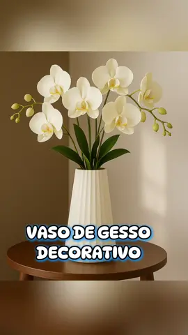 Simplicidade que Encanta ❣️ Vaso Decorativo Canelado de Gesso ✨