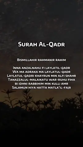 In Surah Al-Qadr, Allah tells us about the night when the Qur’an was first revealed, Laylat al-Qadr. It is a night more powerful and valuable than a thousand months. On this night, the angels and Jibreel come down by Allah’s permission, bringing peace, mercy, and guidance for the believers. The entire night is filled with blessings until the break of dawn. It’s a reminder of the greatness of the Qur’an and the mercy of Allah, and how one night of sincere worship can be more rewarding than a lifetime. #SurahAlQadr #InnaAnzalnahu #QuranRecitation #HolyQuran #IslamicReminder #QuranQuotes #DeenOverDunya #IslamForYou #PeaceFromQuran #FypForAllah #IslamicContent #TikTokIslam #DawahTok #IslamicVibes