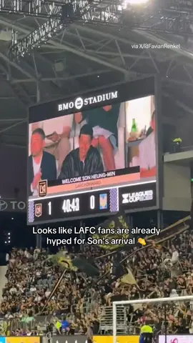 Heung-Min Son was at LAFC vs Tigres last night 👀 Safe to say LAFC fans are here for his arrival 👏  📹: X/@FavianRenkel #MLS #football #tottenham #spurs #Soccer 