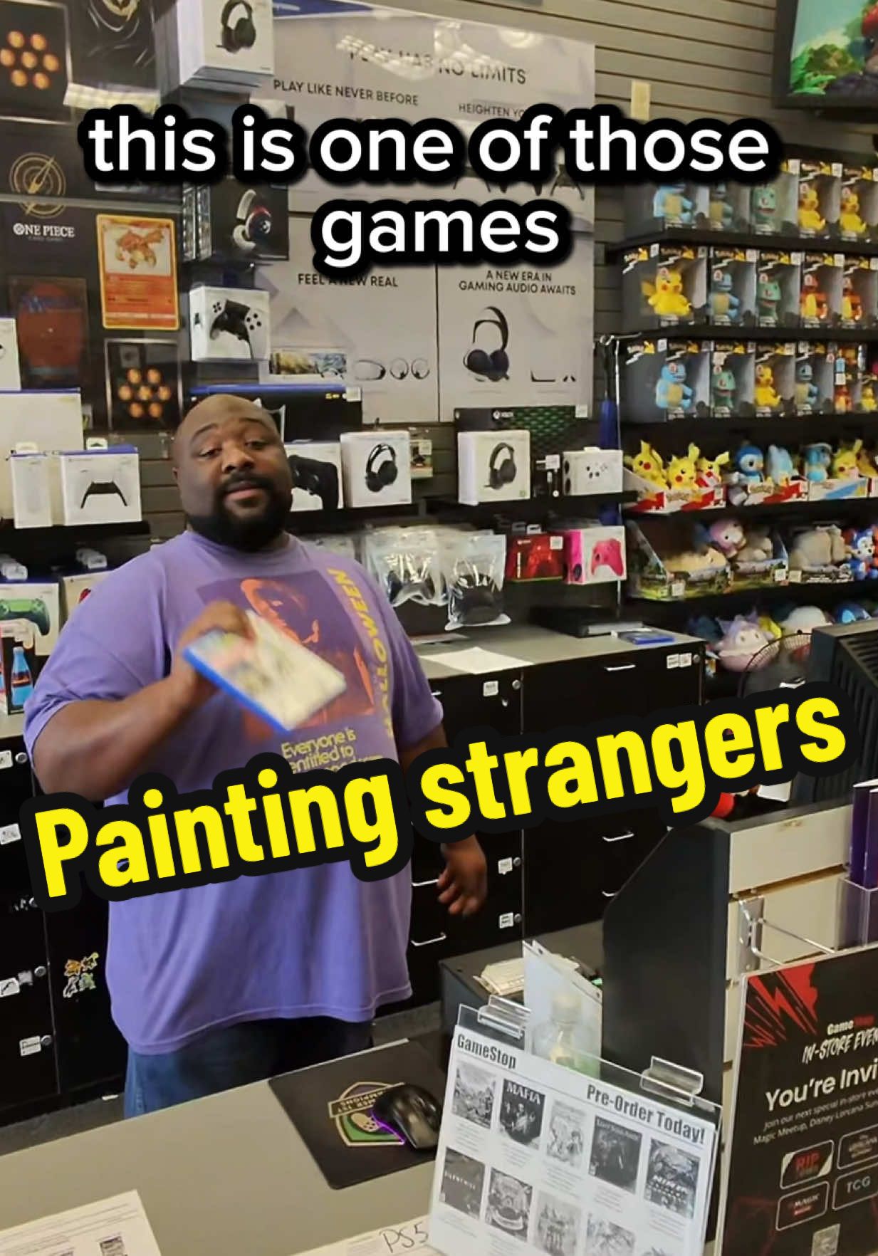 He was waiting for this question😳 #artisma #paintingstrangers #michaelartis #art #pov #streetartist #artismatouch 