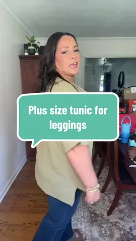 🍃 This is the plus size tunic you’ve been looking for 👏 Covers your belly ✅ Covers your butt ✅ Still feels breathable and lightweight for fall layering 🍂 Perfect with leggings or jeans. Comes in 9 colors & sizes up to 5XL. Snag it now before your size disappears 👀  #plussizetunic #leggingsfriendlytop #fallfashionfinds #curvyfallstyle #tiktokshopplussize