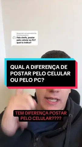 Respondendo a @historiasemprosa existe realmente uma diferença entre postar pelo celular ou pelo pc? #faturando #viralizar #celular #pc 