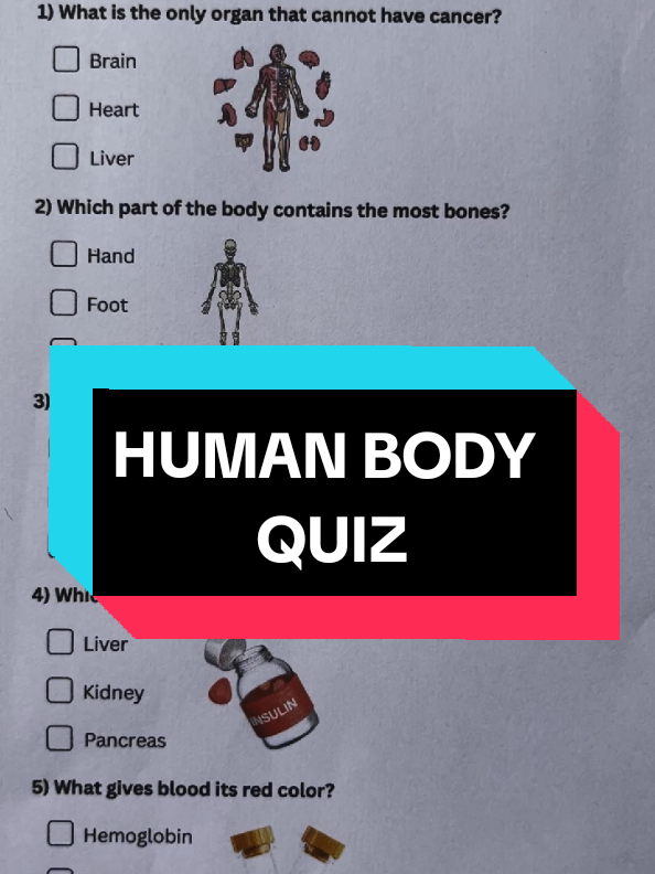 Human Body Quiz - Can you get 7/7? #anatomy #humanbody  #greysanatomy #quiz #quiztime #trivia 