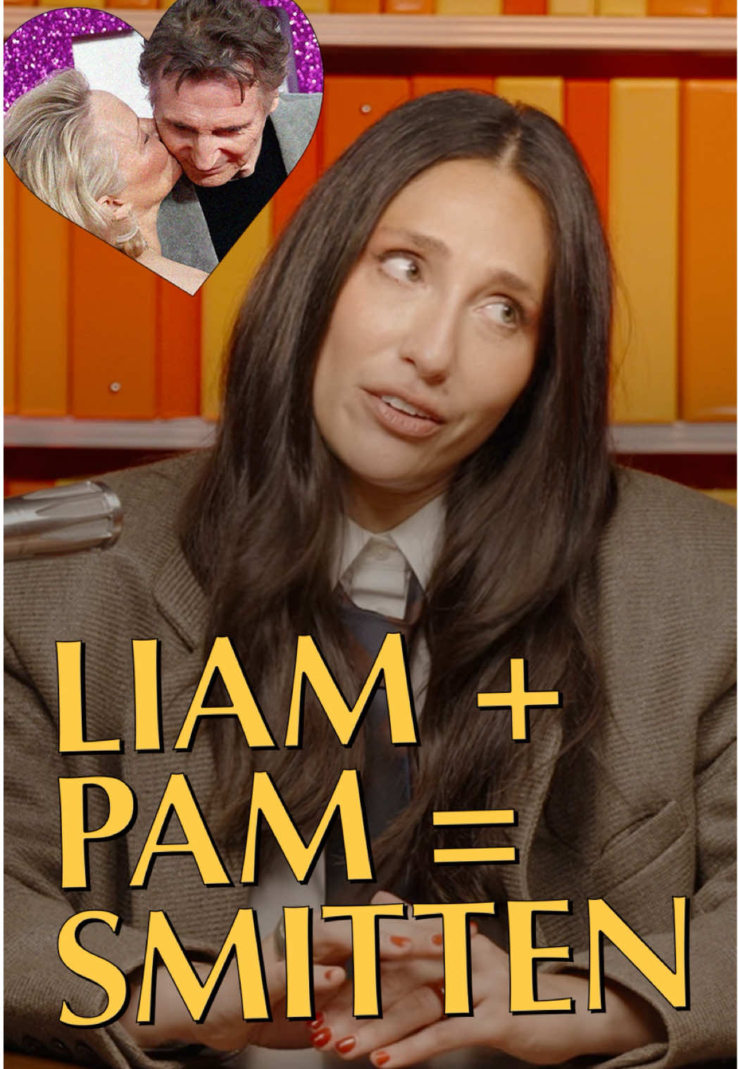 liam + pam= SMITTEN!!! watch my new podcast on youtube and everywhere you listen to podcasts! #podcast #hellotefi #pamelaanderson #liamneeson @the cut @Vox Media 