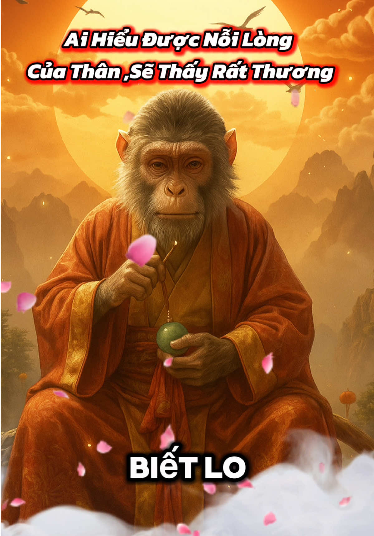 “Chúc người tuổi Thân luôn gặp may mắn, hết khổ, tâm an, đời vui.”#tuvi12congiap #12congiap #tuviphongthuy #phongthuycaivan #phongthuytamlinh #tuoithan 