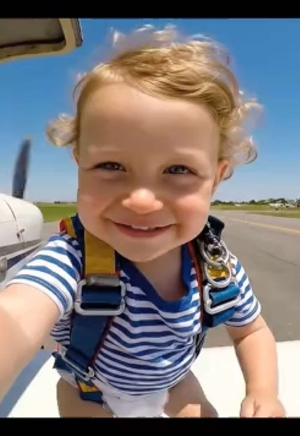 Aujourd’hui c’est saut en parachute ! Et la prochaine fois ça sera quoi ? #ia #bébé #voe3 #aibebe #fyp 