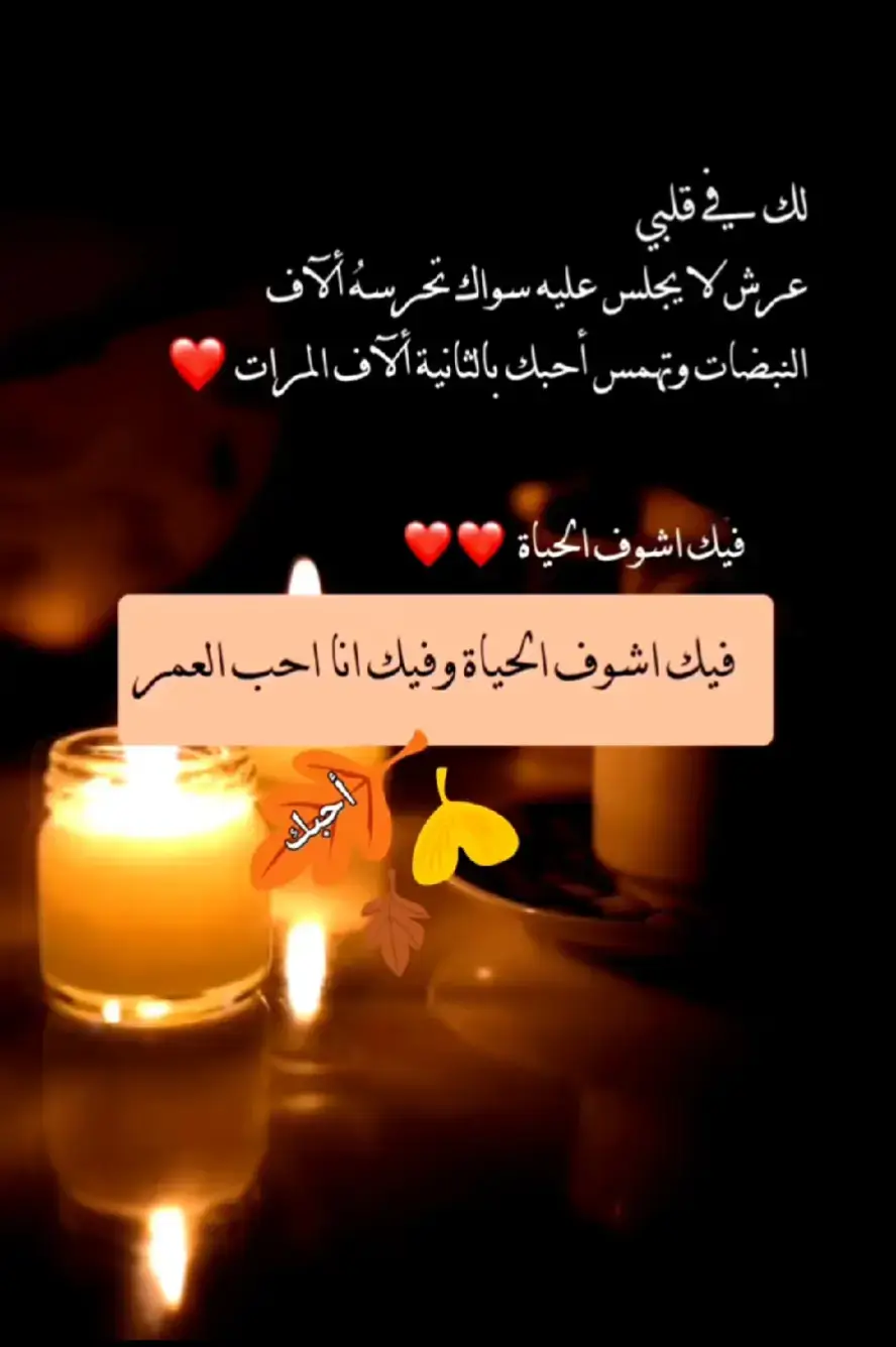 فيك اشوف الحياه 🫶🤍❤️