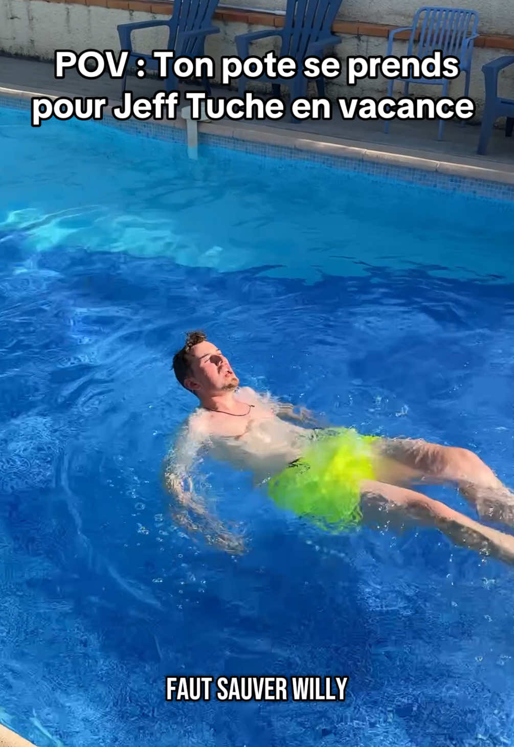 Tu peux faire un plongeon mais pas 15 #imitation #imitateur #jefftuche #wilfriedtuche #humour #vacance 