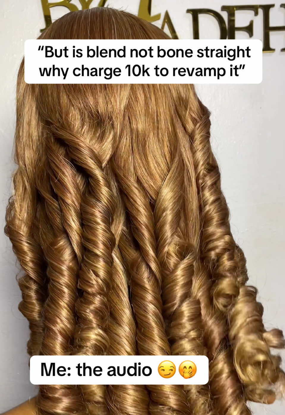 Since na blend run am yourself sharp 😂😂 #humanhairblendwig  #wigstyling #heatlesscurls #wigstylist 