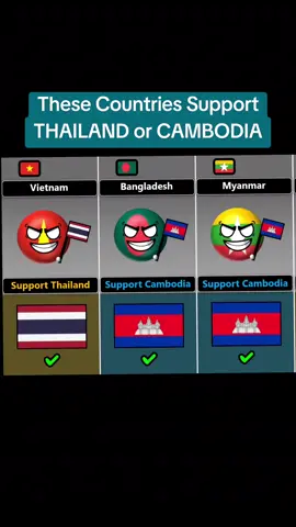 These Countries Support THAILAND or CAMBODIA