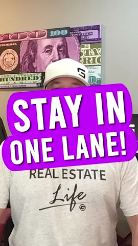 Stay in One Lane! 🚀 #RealEstateMentor #WholesalingTips #RealEstateAdvice #StayFocused #NoFluffRealEstate #RealEstateForBeginners #WholesalingHouses #LearnRealEstate #RealEstateMindset #GrowWithMe
