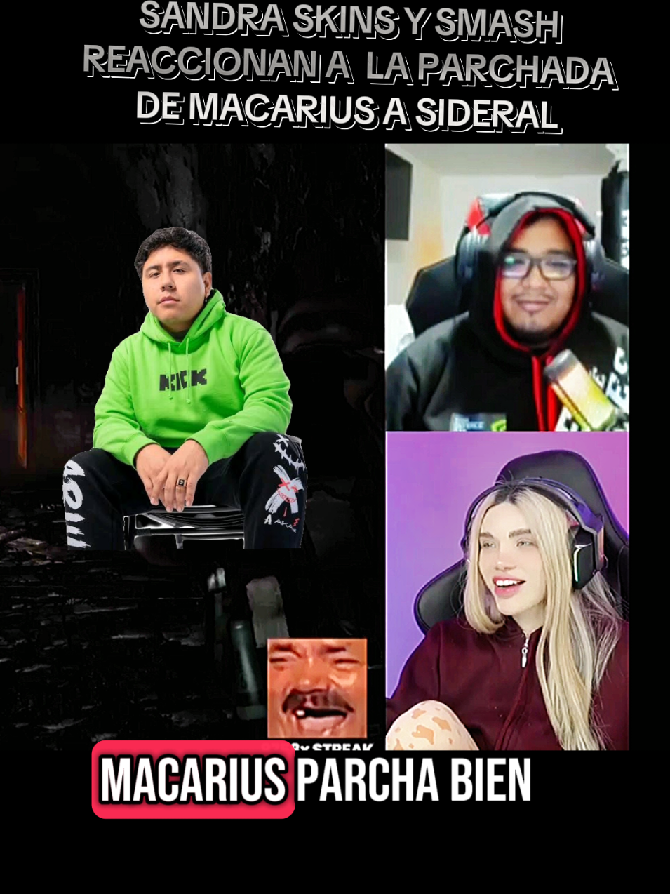 Sandra Skins y Smash reaccionan a MACARIUS parchando a Sideral la Beba, #sandraskins #sandraskinsclips #sandraskins_fans #smashdota #smashdota2 #macarius #macariusdota2 #bebaarmy #sideral #dota2peru #dotaperu #kickperu💚 #tiktokperu #tiktokviral #videoviral @Sandra Skins @Smashdota @Macarius 2.0 @SiDeRaLDotA 