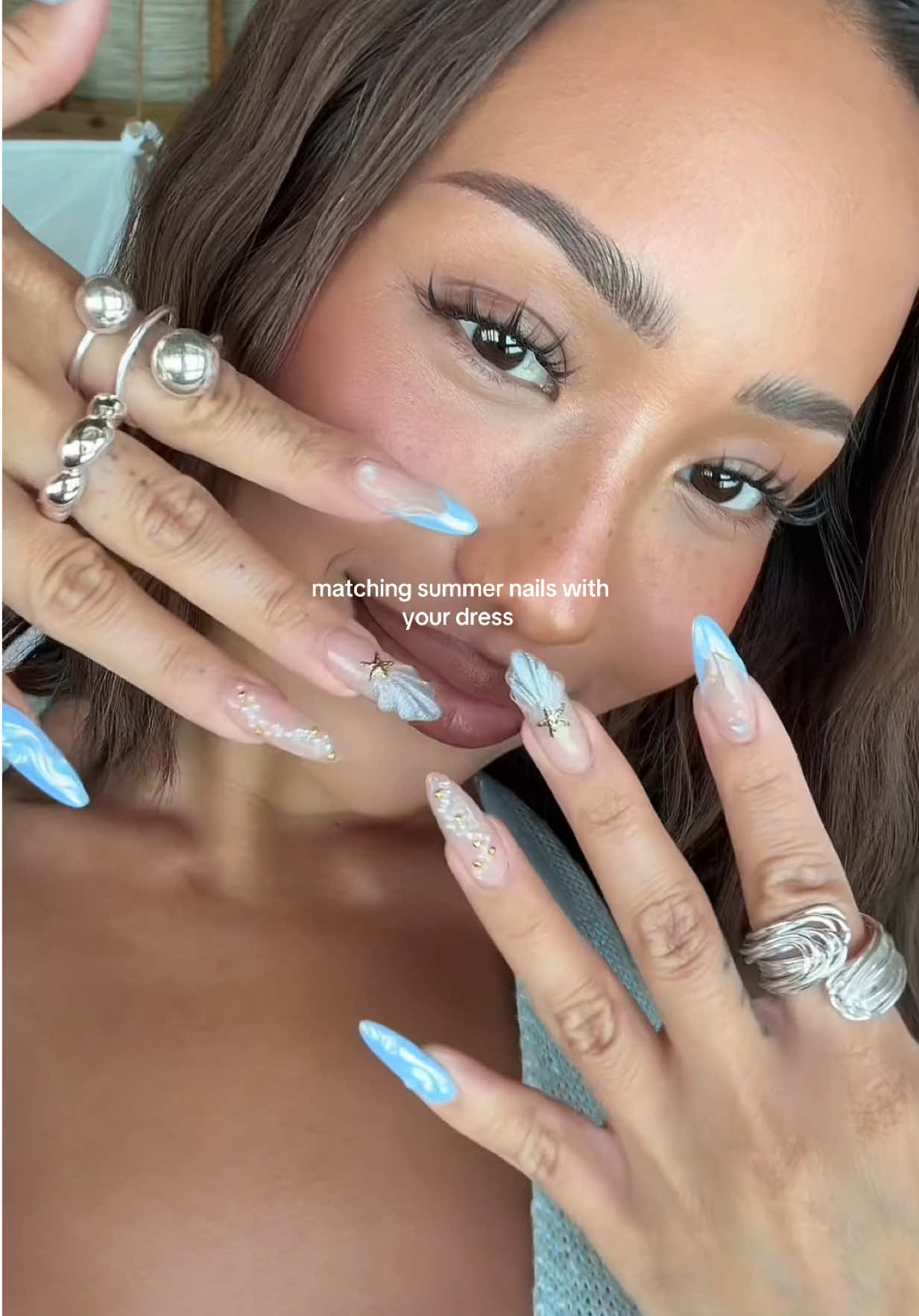 Most satisfying part 🩵 #nailsart #Summer 