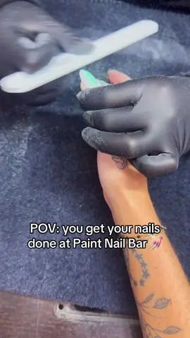 Come get my nails done with me at @Paint Nail Bar Cleveland ✨💅🏼No drills. No chemicals. Healthier alternative to acrylic.  My nails are the healthiest they’ve ever been 🙌🏻 Stay tuned to see what we did today!  #paintnailbar #lookbetterpainted #paintcleveland #sculptedgelnails #gelnails 