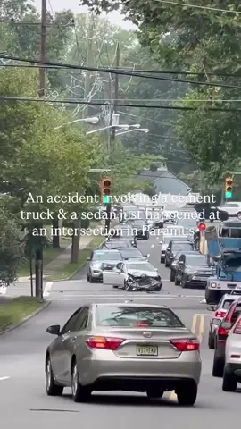 What we know👇 Today, August 6th, at around 1pm a car accident happened between a cement truck and a sedan at the intersection of Midland Ave & Yuhas Dr in Paramus. The accident is blocking off lanes going westbound, and there is currently no known injuries, information is limited. We will update you when we learn more.  - For more #local news, follow @towns_of.  🎥 sent in by viewer  #bergencounty #bergencountynj #paramus #paramusnj #northjerseynews  