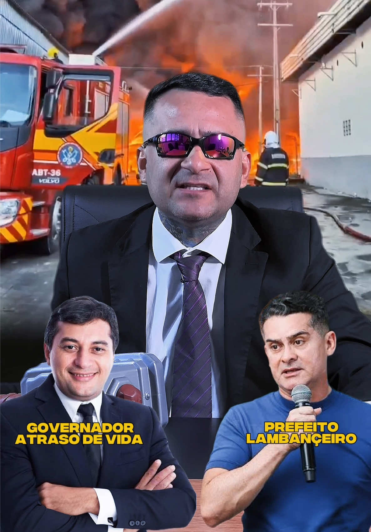 🔥 OS BOMBEIROS ENFRENTARAM A M0RT3 ANTES MESMO DE CHEGAR NO INCÊNDIO. Uma fábrica pegando fogo por quase 24 horas. Bombeiros fazendo milagre com o que não têm. Viaturas desviando de crateras lunares como se fosse pista de rally. E no comando do circo? 👏 Parabéns, Lambanceiro! 👏 Parabéns, Água de Salsicha! 👏 Parabéns, Atraso de Vida! 👏 E, claro, nosso iluminado SemiDeus! Vocês estão conseguindo, a cada dia, superar a expectativa de piores gestores do Estado do Amazonas e quiçá do Brasil! A fabrica pega fogo, os bombeiros quase morrem antes de chegar, e os responsáveis seguem no palanque, fazendo de conta que governam alguma coisa. Enquanto isso: 🚫 Bombeiro sem estrutura 🚫 Asfalto virou armadilha 🚫 Falta de comando 🚫 Estado e município sem gestão decente! Aqui o mandato não passa pano. Fiscaliza, denuncia e cobra! E se doer, é porque é verdade.