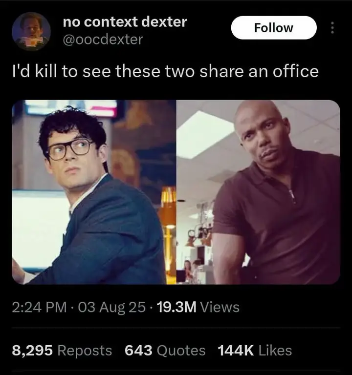 Could Doakes catch Clark slipping?! #fyp #doakes #dexter #noticing #superman #clarkkent #metropolis #alien #dccomic #dc #superhero #hero 