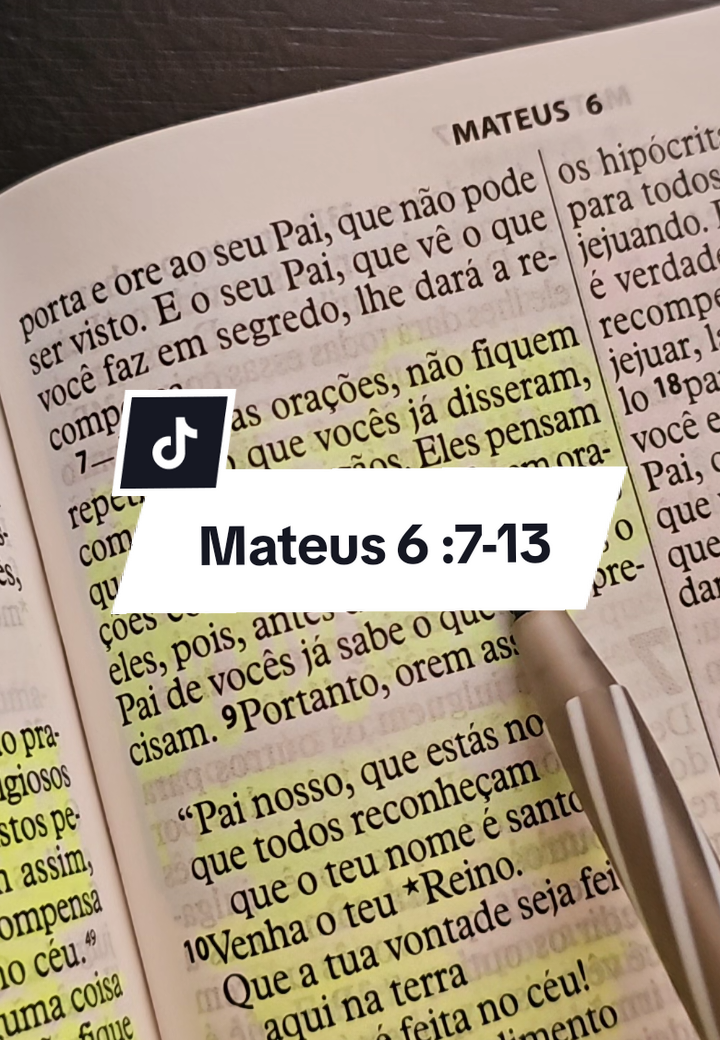 Mateus 6 :7-13 🙌 ❤️ 🙏 #Cristo #Paz #biblianarrada #biblia #Deus #versiculosblibicos #versiculododia #fycristao #palavradeDeus #lendoabiblia #cristão #reflexodafe #salmos #bibliasagrada #jesus 