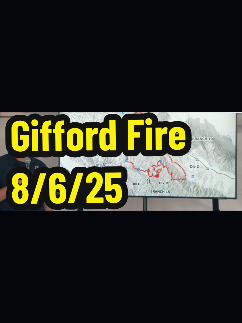 #GiffordFire 8/6/25 Hwy 166 W of the Gifford Trailhead  E of #SantaMaria San Luis Obispo & Santa Barbara Counties Acres 84,000 Containment 9% #foryoupage  Status Active