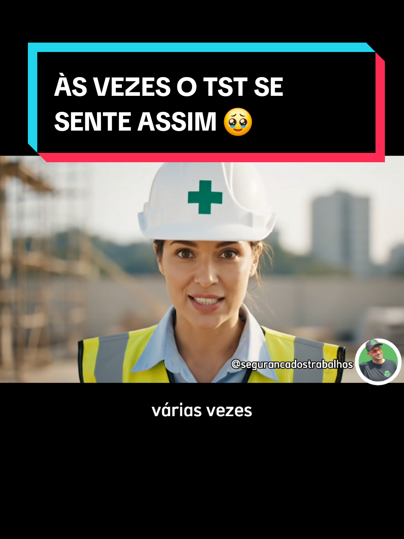 ÀS VEZES O TST SE SENTE ASSIM 🥹 #segurançadotrabalho #segurancadotrabalho #tecnicodesegurancadotrabalho 