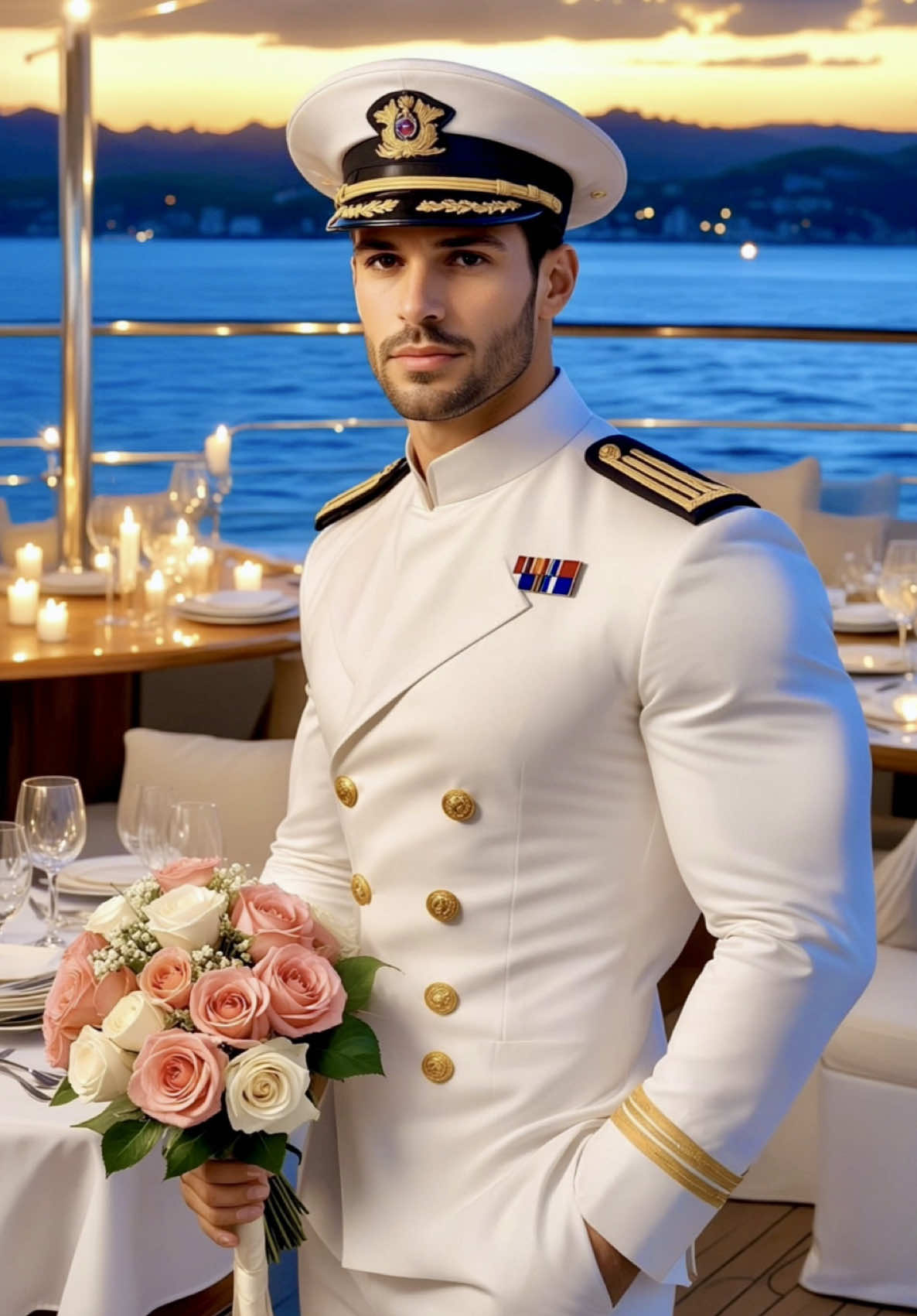 Flowers or dinner? 💐 #gentleman #malemodel #hearteyes #meninuniform #elegance 