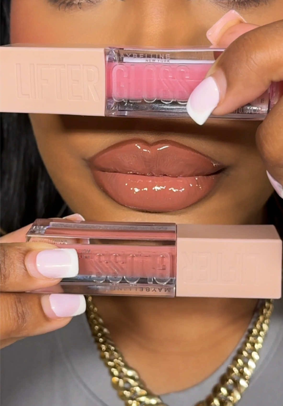 So obsessed with these @Maybelline NY Lifter Liners and Glosses 😍 They go on so creamy and smooth! Using “Let’s Bounce” lip liner topped with “Silk” and “Gummy” Bear gloss. <— btw gummy bear is the perfect lip tone gloss! So good to wear on its own to get that my natural lip color but better 💗 @Maybelline New York  #maybelline #lipgloss #lipcombo #mua #makeupartist #fy #fyp 