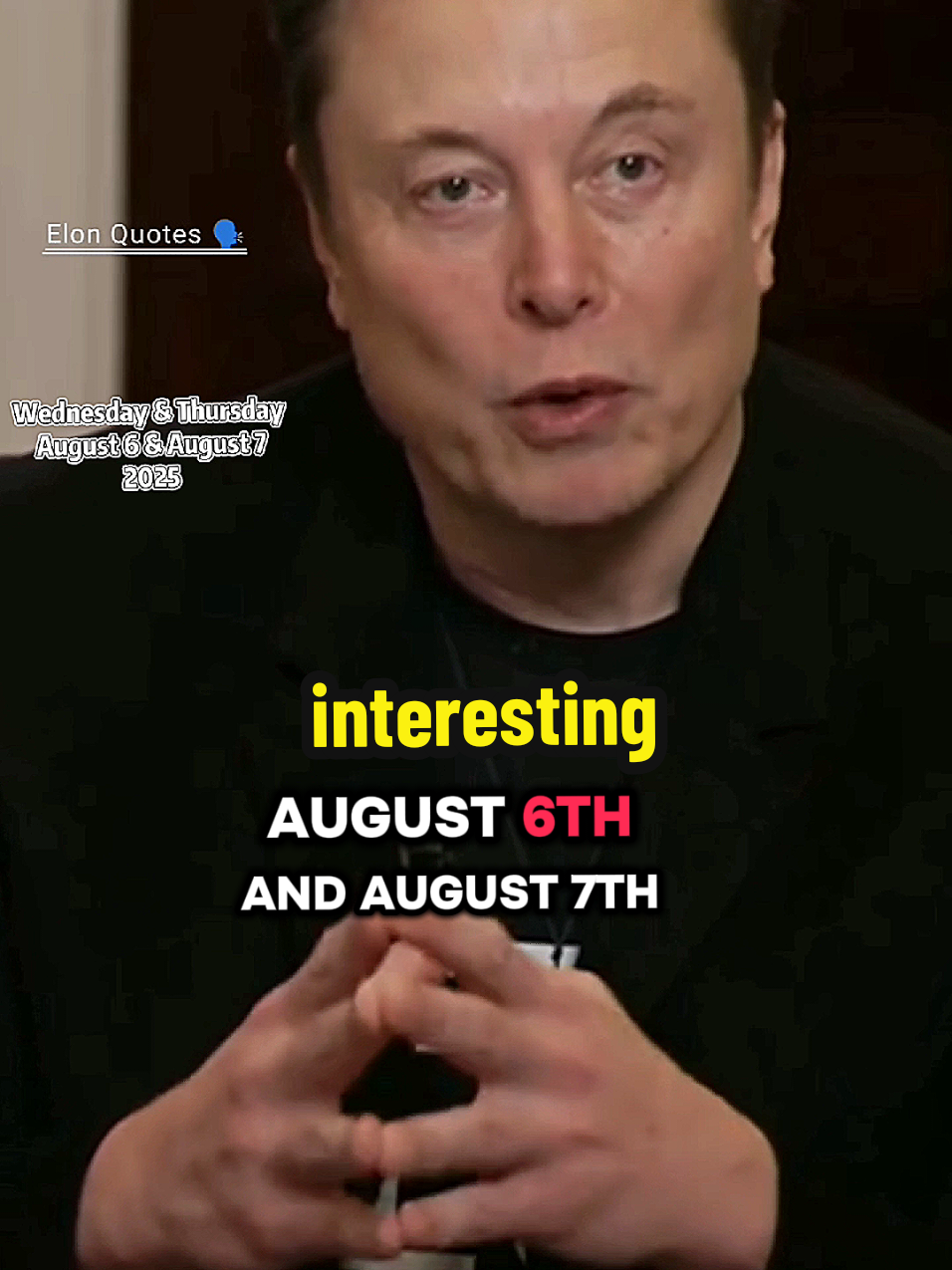 Elon musk interesting speak 🗣️On Wednesday & Thursday August 6 & August 7 2025. Are you ready to transform your mindset and take control of your future? 🌟 Believe in the power of your thoughts—because they shape your reality! Every setback is just a setup for a major comeback. Keep pushing forward, stay focused, and never give up on your dreams. 💡 Let Elon Musk’s wisdom and the power of perseverance inspire you to achieve greatness. The journey to success starts with a single step—take yours today! 💯 #Motivation #Inspiration #SuccessMindset #SelfImprovement #PositiveVibes #GrowthMindset #DreamBig #NeverGiveUp #ElonMusk #GoalGetter #MindsetMatters #HardWorkPaysOff #DailyMotivation #StayFocused #SuccessQuotes #TrendingNow #FYP #TikTokUK #UKTrending #creatorsearchinsights  #elonquotes #elonquotess  #Motivation #Inspiration #SuccessMindset #SelfImprovement #PositiveVibes #GrowthMindset #DreamBig #NeverGiveUp #ElonMusk #GoalGetter #MindsetMatters #HardWorkPaysOff #DailyMotivation #StayFocused #SuccessQuotes #TrendingNow #FYP #TikTokUK #uktrending  #creatorsearchinsights   #Entrepreneur #Inspiration #SelfMade #Tesla #SpaceX #Innovation #DreamBig #WorkHard #Mindset #Leadership #Billionaire #Future #HardWorkPaysOff #Tech #interestingfacts  #Startups #Business #NeverGiveUp #Determination #Growth #GoalSetter #Motivated #Hustle #Wealth #elcreatorsearchinsightsonmuskquotes #CreateWithEffects #interestingfacts  #creatorsearchinsights @TikTok @tiktok creators @TikTok UK @TikTok Shop Creators - UK @TikTok Small Business UK&I @trumppmotivational.1 @Trump Motivation @🧿✨️ТАНЯ✨️🧿 @tnbartee clips @✮⃝🇺ᘔᗰᗩ 🖤⃝𝑺wati✿🖤 @🦅zidi jutti👑 @🥀Swati Queen👩‍🦰🥀 @Nick Jonas @Mayor of London, Sadiq Khan @KHAN G @👑 Queen of khanewal🏓 @ZABIA💫 @Spin Khan 👑 Swat King 👑 @q @xxhairbyde×× @crazybusygmashop @GXLEAGUEOFLEGENDS @netabytyqi @jaime @Ian Wright @StreetArtPhotographer 🎸📸 @Tel Aviv City @USA❤️❤️ @🎥🇺🇸USA view 🇺🇸 🎧 @Embassy of Israel @abc.newsusa @The New York Times @NEW YORKER @New York Bucket List @NEWYORK🗽HOUSING🏡AUTHORITY🔑 @LONDON @Transport for London @Udo Lindenberg @UFC @Bozena Wantuch @subfocus @Army Motivation 🇵🇰🇨🇳 @Jimmy Fallon @Esaïe @IGK’ON🇭🇹🗽 @BTS @Mukherjee Lilulina @Ruby Borja @Iran village Life ❤️ @Abdul Hurira @Neslihan🇹🇷🇵🇰Paktürk 