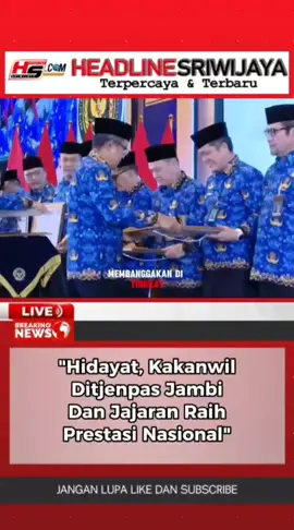 *Hidayat, Kakanwil Ditjenpas Jambi Dan Jajaran Raih Prestasi Nasional* Jakarta – Kepala Kantor Wilayah Direktorat Jenderal Pemasyarakatan Jambi, Hidayat, menghadiri rapat koordinasi dukungan manajemen Kementerian Imigrasi dan Pemasyarakatan Semester I Tahun 2025, di dampingi Kepala Bagian Tata Usaha & Umum, Ismail. Kegiatan ini berlangsung di Hotel Shangri-La, Jakarta Pusat, Rabu (06/08). Kegiatan dihadiri oleh Wakil Menteri Imigrasi dan Pemasyarakatan, Silmy Karim, Direktur Jenderal Pemasyarakatan, Drs. Mashudi, Sekretaris Direktorat Jenderal Pemasyarakatn, Gun Gun Gunawan, Seluruh Kepala Kantor Wilayah Imigrasi dan Pemasyarakatan. Dalam kegiatan tersebut juga di selenggarakan acara penyerahan penghargaan Pengisian Star ASN. Kantor Wilayah Direktorat Jenderal Pemasyarakatan Jambi meraih penghargaan peringkat 3 atas kecepatan dan ketepatan pengisian data mandiri pegawai pada STAR ASN di lingkungan Kementerian Imigrasi dan Pemasyarakatan Tahun 2025.  Dalam arahannya, Wakil Menteri Imigrasi dan Pemasyarakatan menyampaikan, “Kita tidak bisa bekerja sendiri, Aplikasi ini dirancang untuk dapat menyesuaikan dengan kebutuhan manajemen ASN yang dinamis serta dapat merespon perubahan dengan cepat sehingga data kepegawaian dapat di akses dan dikelola dengan lebih mudah,” ucap Silmy. Selanjutnya, Kepala Kantor Wilayah Direktorat Jenderal Pemasyarakatan Jambi, Hidayat, mengapresiasi jajaran sumber daya manusia (SDM) Kanwil Ditjenpas Jambi dalam kinerja yang cepat dalam memproses data kepegawaian, ini bukan akhir dari semua melainkan sebuah capaian langkah yang lebih panjang untuk memajukan Kanwil Ditjenpas Jambi lebih baik lagi, transformasi digital dalam pengelolaan kepegawaian, sehingga lebih efisien dan sesuai dengan perkembangan teknologi saat ini, ungkap Hidayat. Melalui kegiatan ini, diharapkan seluruh jajaran mulai dari tingkat pusat, wilayah dan unit pelaksana teknis untuk mendukung manajemen ASN yang lebih efisien, terintegrasi dan sesuai dengan tuntunan era digital saat ini. #KemenimipasRI #Guardanguide #Infoimipas #Pemasyarakatan #KanwilDitjenpasJambi #Hidayat #GuardanGuide #Pemasyarakatan #KanwilDitjenpasJambi #STARASN #Hidayat #TransformasiASN #PrestasiNasional @Kementerian Sekretariat Negara #viralvideo #viral #fyp @Kementerian Hukum RI 
