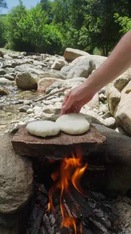 Traditional Meat & Cheese Pies on a Stone Stove 😍🔥 #thenikosknife #cooking #outdoorcooking #asmrcooking #pie 