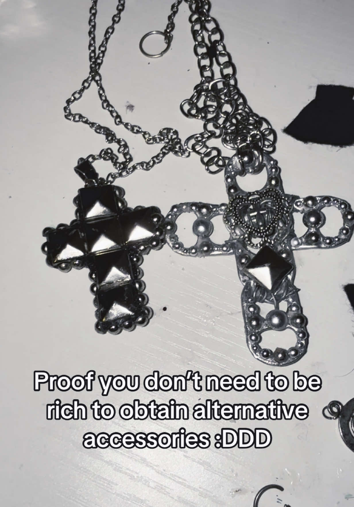 Ignore my nail polish omg 😭  #DIY #alt #fyp #mosseater #mettatonsboyfriend #alternative #jewelry #crafts #madebyme#handmade #talent#emo #scene #fashion