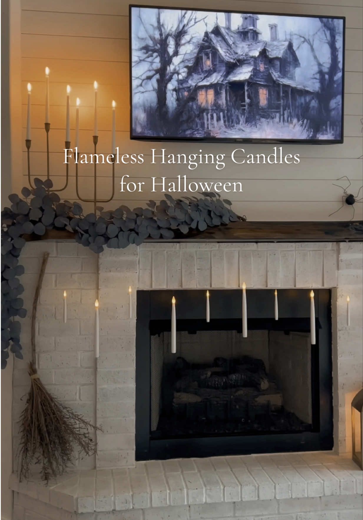 A truly unbelievable price! Get yours now before they sell out again. These gorgeous flickering flame battery-operated hanging candles are the perfect addition to any indoor or outdoor Halloween decor. ✨🌙🕯️ I used them on my Halloween mantel and my front porch! #halloween #halloweendecor #tiktokshopfinds #witchyvibes #halloweenfinds #fallfinds 