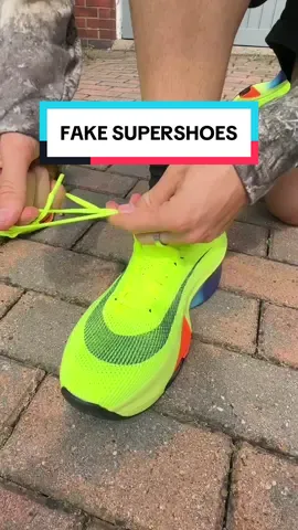 I bought some fake Nike Alpha fly 3 so you don't have to. They're not as terrible as I thought they'd be, but they won't be setting any records  #Running #runningtok #marathon #RunningShoes 