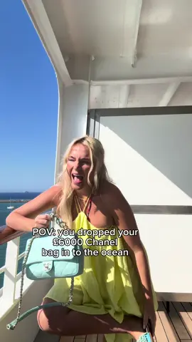 Disaster! @Celestyal Cruises #fyp #chanel #chanelbag #prank #nightmare #accident #ukcomedy #cruiseship #chanelbagcollection #richrich #viralvideos #blowthisupforme 
