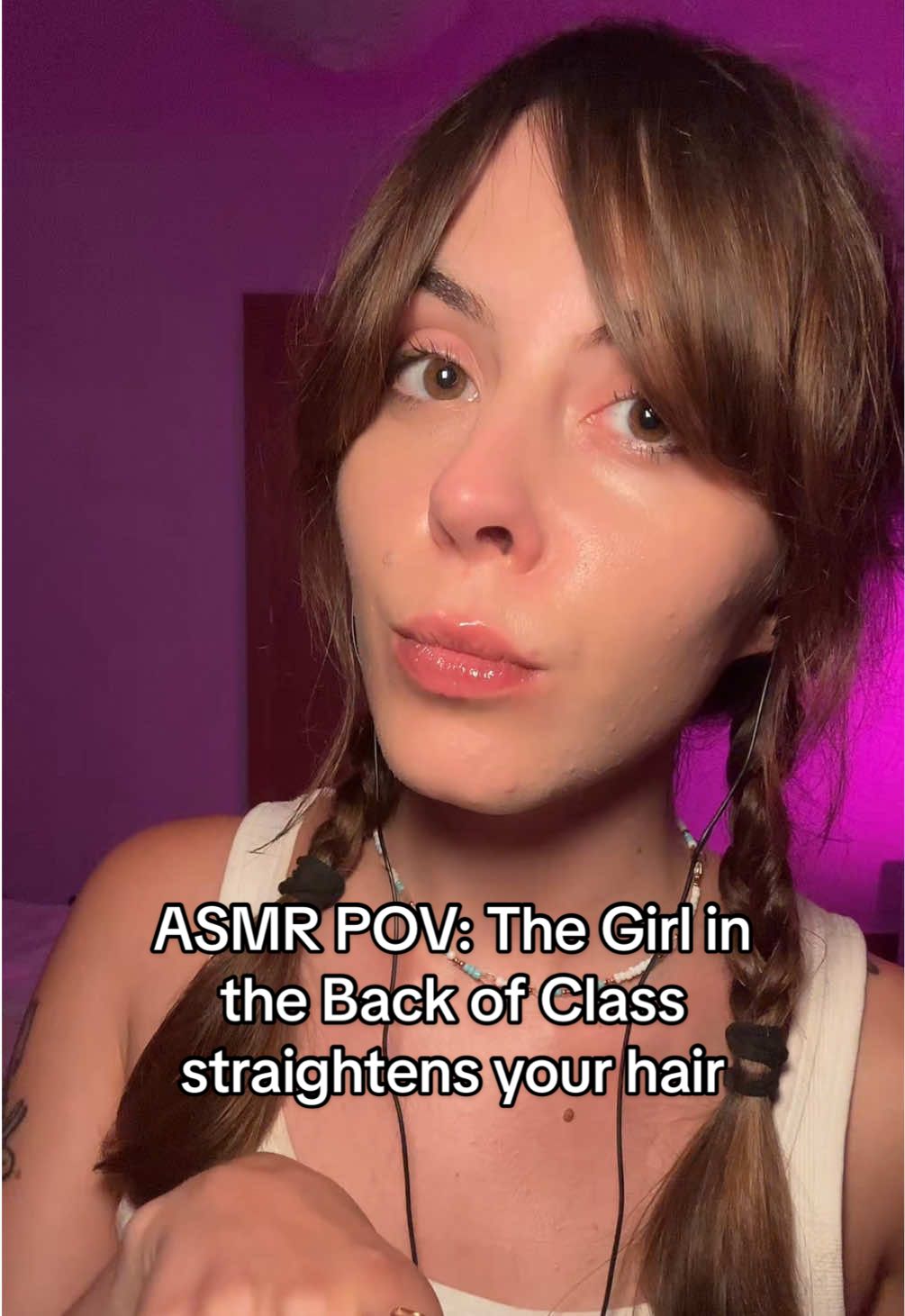 FULL VIDEO up on my YT: michelleswhispersasmr ASMR 💗 POV: The Girl in the Back of class straightens your Hair #asmrsounds#asmr#asmrvideo#asmrpov#asmrroleplay#asmrhairplay#fyp