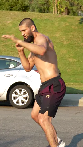 Khamzat Chimaev getting ready for UFC 319 #khamzatchimaev #khamzat #borz #UFC #mma #wrestling #fyp 