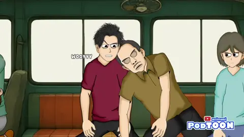 tidur di angkot #podtoon #animasilucu #animasipodtoon #podtoonanimasi 