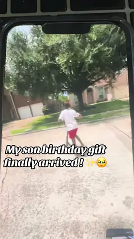 He finally got his electric scooter, yall think I should get him a helmet ??? #fyp #foryou #happybirthday 