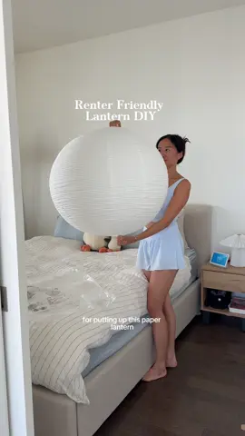 Ok I love how she turned out and it was sooo quick!!!! #lightinghack #lantern #ceilinglight #homedecor #renterfriendly #ikeafinds 
