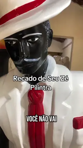 Seu Zé Pilintra vem à terra para nos ajudar.Acenda uma vela e coloque um copo com água do lado.E terá sua vida  transformada.Imagem esculpida 1,90.#sarava #zepilintra #amigo #fiel 