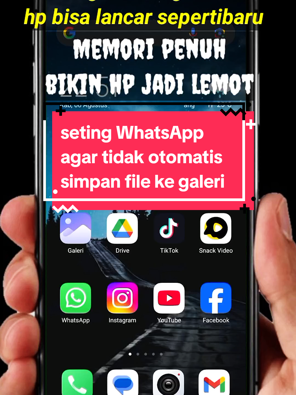 seting WhatsApp agar tidak  tersimpan otomatis digaleri  anda bisa memilih mana file dari WhatsApp yang mau disimpan  jadi galeri terkendali memori tidak cepat penuh hp tetap lancar  #carasetingwhatsappagargaleritidakpenuh #carakosongkanmemori #carabikinhplancar #setinganchatwhatsapp 