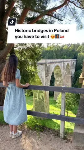 Beautiful bridges in Stańczyki, Poland 😍🇵🇱 These twin bridges are located in the very north of Poland, just on the edge of the Mazury region ❤️ They are among the highest in Poland, once part of a now unused train line Lovely place, surrounded beautiful nature. If you’re exploring this corner of Poland, definitely stop by! 🌳💚  Have any if you visited this place? 🥰🇵🇱 #Poland #polandtravel #explorepoland #mazury #tiktokpoland #stańczyki #oldbridge #travelplaces 